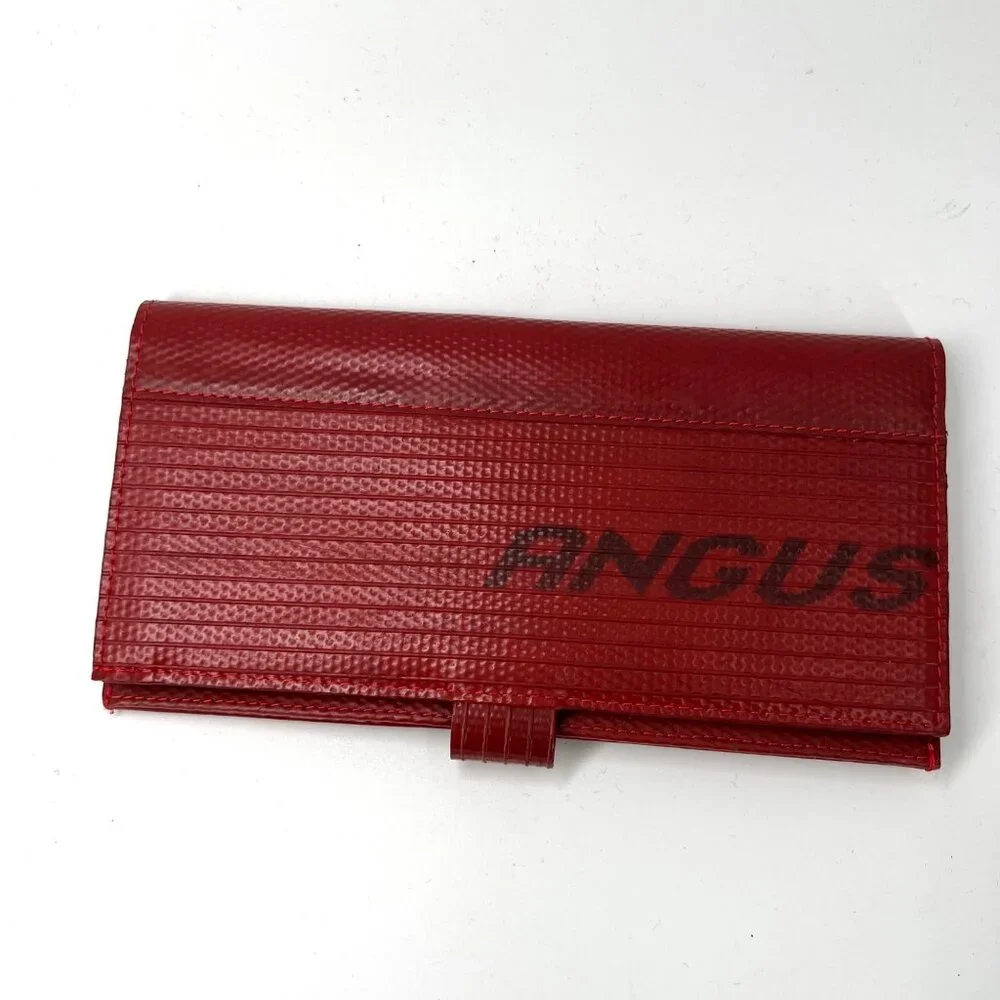 Elvis & Kresse Sustainable Travel Wallet‎ Upcycled British Fire Hose Red